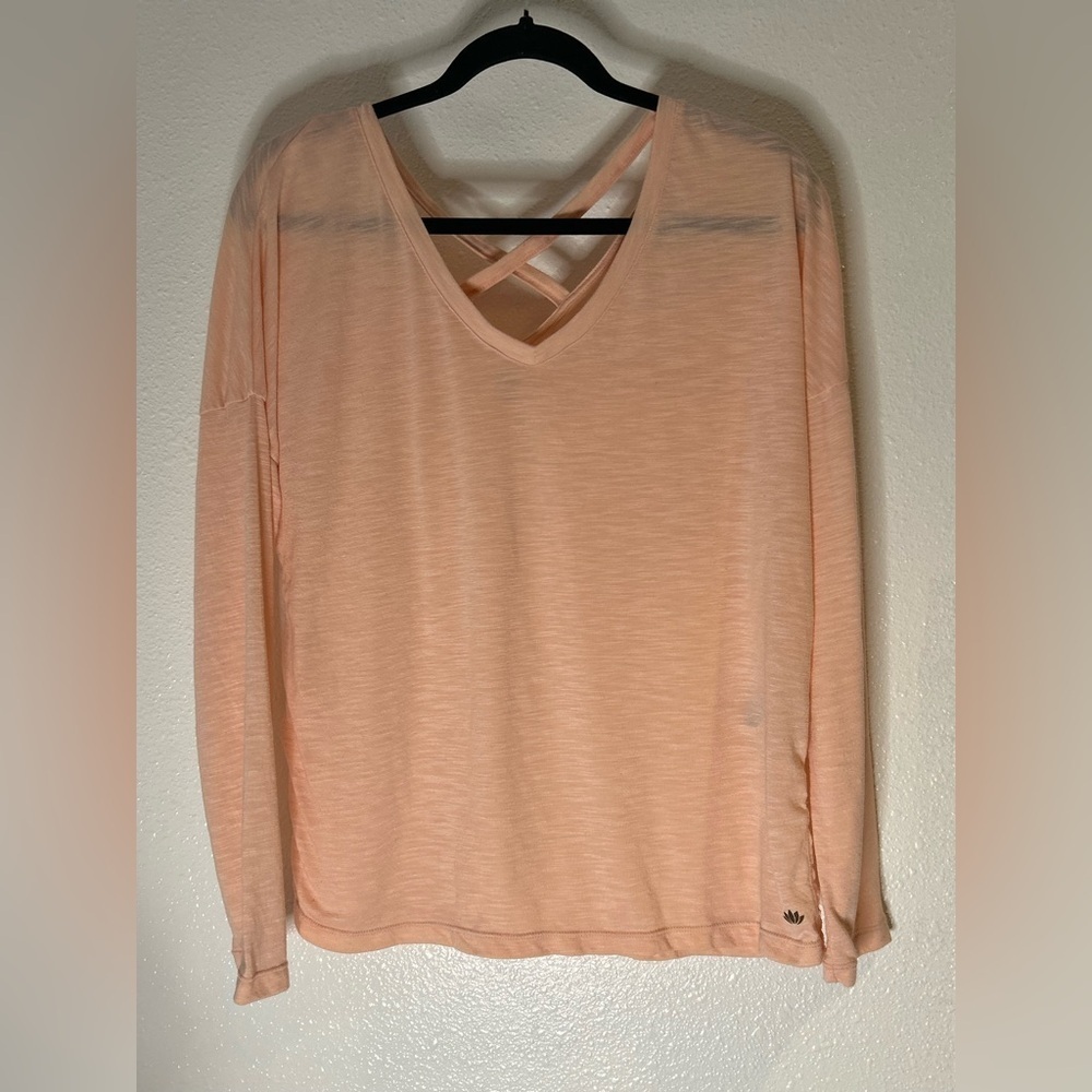 Studio by Energy Zone Peach Long Sleeve Top Size Large